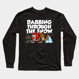 Dabbing Santa Christmas Tshirt Gift Dab Santa Claus T-Shirt Long Sleeve T-Shirt